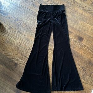 COPY - Blue life planet black  flare pants extra small